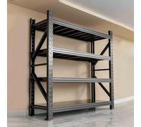 4Tier Steel Shelving Unit for Kitchen & GarageHeavyDuty Storage Rack for Pantry Organization & Warehouse Space Optimization