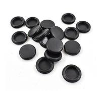 4TRADE Pack of 100 Closed Black 25mm Grommet Blind Blanking Hole Cable Grommets