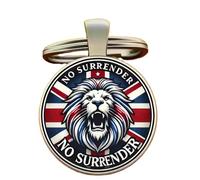 4Trails British No Surrender Keyring, Patriotic Lion Design with Union Jack Flag
