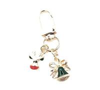 4Trails Christmas Tree Cute Santa Claus Elk Snowman Gingerbread Elf Metal Enamel Keychain Keyring Cartoon New Year Xmas Gift for Men, Women, Kids (Xmas 12)
