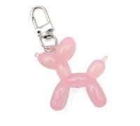 4Trails Cute Kawaii Cartoon Balloon Dog Keychain keyring Jelly - Perfect for Bags, Backpacks, and Keys lucky (Pink)