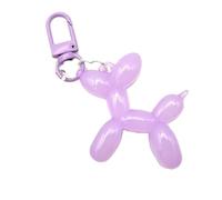 4Trails Cute Kawaii Cartoon Balloon Dog Keychain keyring Jelly - Perfect for Bags, Backpacks, and Keys lucky (Translucent Purple)