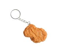 4Trails Fried Chicken Novelty Food Keychain, Realistic Design, Decorative Accessory Fake Food Keychain for Backpacks, Bags, Purses, Wallets