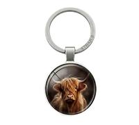 4Trails Highland Cow Keychain Scottish Keyring