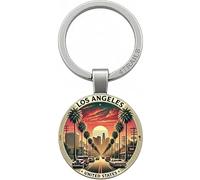 4Trails Los Angeles United States Sunset Skyline Keychain Keyring