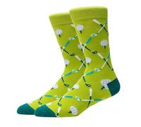 4Trails Men Funny Golf Patterned Gift Socks, White And Green All Seasons UK 7.5-12 Cartoon