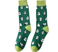 4Trails Men Funny Panda Patterned Gift Socks, Green All Seasons UK 7.5-12 Cartoon
