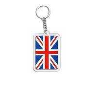 4Trails National Flag Keyrings Keychain Lucky Rectangular Design (UK)