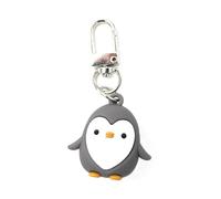 4Trails Penguin Waddle Raft Cute Lucky Puffin Keyring Blue Pink Purple Peach and Black (Millennial Grey)