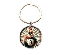 4Trails Pool Keyring Snooker Billiards Pin Up Art Keychain