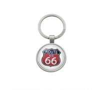 4Trails Route 66 Highway Keyring, Americana USA Keychain