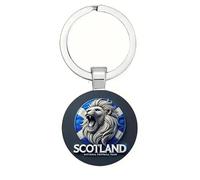 4Trails Scotland National Football Team Lion Keyring, Metal Blue & Silver