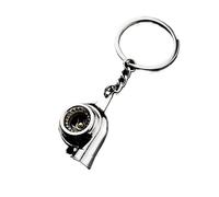 4Trails Turbo Car Keychain Auto Parts Keyring Lucky Turbocharger Gift for Driver Sliver