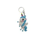 4Trails Unicorn Lucky Keyring Keychain Pastel Pink Blue Yellow White Schoolbag Ornament Key Fob Bag Decoration Cute Gifts for Women Ladies Girls (Pastel Blue)
