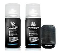 4Tress Air Con Cleaner Pack of 2 x 150ml System Refresh and Disinfect with Antibacterial Fresh Scent and Non Slip Car Dash Mat (4T-ACC-2x)