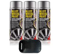 4TRESS E-Tech 3 x 400ml Silver Chip Resistant Alloy Wheel Spray Paint Non Slip Car Dash Mat