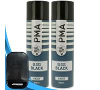 4TRESS PMA 2 x GLOSS BLACK PAINT 500ML Non-Slip Dash Mat(4T-PCPA1003)