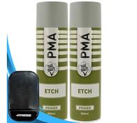 4TRESS PMA 2x Professional Grey Acid Etch Primer Aerosol Spray Paint 500mL Non-Slip Dash Mat(4T-PCPA1018)