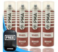 4TRESS PMA 4x Wheel Clear Gloss Lacquer Spray Paint 500ML Aerosol Bodyshop Can Non-Slip Dash Mat(4T-PCPA1016)