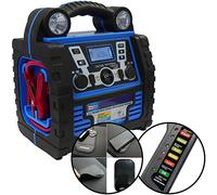 4TRESS PP19 900 Amp 6-In-1 Emergency Jump Starter with 12V Air Compressor, LED Work Lights, 18Ah Battery with Car Battery Alternator Tester and 4TRESS Non Slip Car Dash Mat