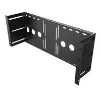 4U Universal VESA LCD Monitor Mounting Bracket, Black Cold-Pressed Steel Rack Mount for 19 inch Server Cabinet, Compatible with 75x75/100x100mm VESA Holes