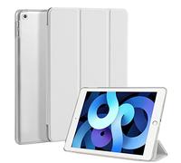 4UBonLife Case for iPad 5th /6th Generation Case 9.7 inch 2018/2017, Slim Lightweight Stand Hard Shell Smart Case with Translucent Frosted Back Cover for Apple iPad 5/6 Gen, Light Grey