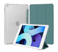 4UBonLife Case for iPad 6th / 5th Generation 9.7 Inch 2018/2017, Compatible with iPad Air 2/1 Case, Slim Stand Protective Cover with Translucent Frosted Hard Back Shell, Night Green