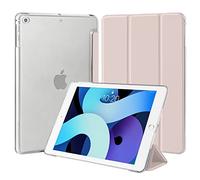 4UBonLife Case for iPad 6th / 5th Generation 9.7 Inch 2018/2017, Compatible with iPad Air 2/1 Case, Slim Stand Protective Cover with Translucent Frosted Hard Back Shell, Pink
