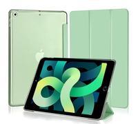 4UBonLife Case for iPad 9th/8th/7th Generation 10.2 inch 2021/2020/2019, Slim Stand Protective Case with Translucent Frosted Hard Back Cover Shell, Mint Green
