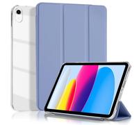 4UBonLife Case for iPad (A16) 11th Generation 11 Inch 2025, for iPad 10th Generation Case 10.9 inch 2022, Slim Stand Hard Cover with Translucent Frosted Back Shell, Lavender Gray