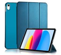 4UBonLife Case for iPad (A16) 11th Generation 11 Inch 2025, for iPad 10th Generation Case 10.9 inch 2022, Slim Stand Hard Cover with Translucent Frosted Back Shell, Peacock Blue