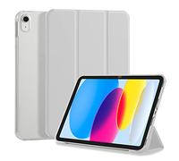 4UBonLife Case for iPad (A16) 11th Generation 11 Inch 2025, for iPad 10th Generation Case 10.9 inch 2022, Slim Stand Hard Cover with Translucent Frosted Back Shell, Light Grey