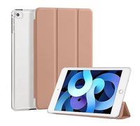 4UBonLife Case for iPad mini 3 2 1 case 7.9 inch 2014 2013 2012, Slim Lightweight Hard Shell Stand Protective Cover Case with Translucent Frosted Back for iPad Mini 3rd 2nd 1st Generation, Rose Gold