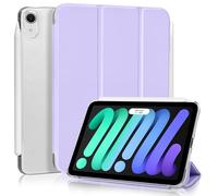 4UBonLife Case for iPad Mini 7 (A17 Pro) 2024 iPad Mini 6 2021 8.3 Inch, Slim Lightweight Hard Back Shell Stand Cover Case with Translucent Frosted Back for iPad Mini 6th 7th Generation, Lilac Purple