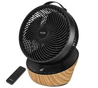 4UMOR Desk Fan Quiet Air Circulator with DC Motor, 20dB Silent Operation, 3D Oscillating Cooling Fan, 12 Speeds, 3 Modes, 8H Timer, Remote Control, Ideal for Bedroom, Home, Office