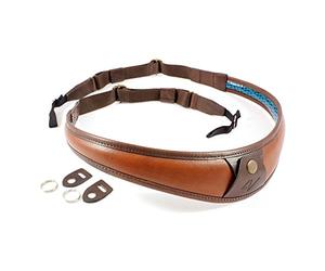4V Design ALA TOP Handmade Leather Camera Strap w/Universal Fit Kit, Brown/Brown (2ATLUVV2324)