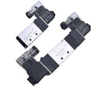 4V Series Pneumatic Valve 5/2 5/3 Air Electromagnetic AC220V DC24V DC12V Solenoid Valves Controller 4V210-08 4V220-08 4V330C-10(4V220-08,AC220V)
