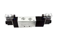 4V Series Pneumatic Valve 5/2 5/3 Valves Controller 4V210-08 4V220-08 4V330C-10 Air Electromagnetic AC220V DC24V DC12V Solenoid(4V130E-06,AC110V)