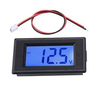 4V to 30V Two Wire LCD Display Voltmeter Digital Voltage Power Tester Power Line Volt Test Monitor Gauge Meter with Blue Screen Backlight for Household Plug into Outlet to Measure Voltage