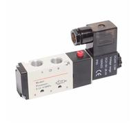 4V110-06 1/8 Air Solenoid Valve PNEUMAT VALV 5 Way Port 2 Position Gas Pneumatic Electric Magnetic Valves DC12V 24V 110V 220V(Led 4V110-06,AC 110V)