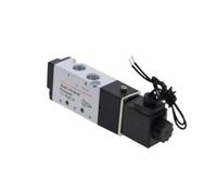 4V110-06 1/8" BSP DC 12V/24V AC 24V/36V/110V/220V 5 Way 2 Position Pneumatic Electric Solenoid Valve Air Aluminum(DC24V)