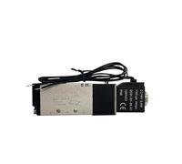 4V110-06 4V210-08 4V220-08 4V310-10 Pneumatic Solenoid Valve DC 12V 24V AC 220V 110V Electric Magnetic Valve 5 Way Port(4v110-06 Wire,DC24V)