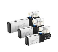 4V110-06 4V210-08 4V310-10 4V410-15 Electromagnetic 2 Position 5 Way Pneumatic Air Valves 1/4 DC12V DC24V Solenoid Valve 5/2(AC110V,4V110-06)