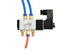 4V110-06 5 Way 2 Position 1/8" Pneumatic Solenoid Valve DC 24V DC 12V AC 110V AC220V with 4mm 6mm 8mm 4V110-06B 24V Hose Fitting(with 4mm Fittings,DC12V)