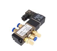 4V110-06 Air Solenoid Valve 5 Way Port 2 Position Gas Pneumatic Electric Magnetic Valve 12V 24V 220V Coil Volt 4mm 6mm 8mm Hose 1Pcs(4v110-06 Ac110v,with 4mm Fittings)