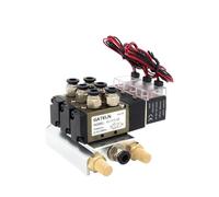4V110-06 DC24V 12V AC220V AC110V 2-position 5-way four-position solenoid valve aluminum base accessories silencer set 3 positions(AC220V 6mm fittings)