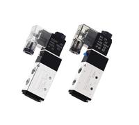 4V110 Pneumatic Electric Solenoid Valve 5 Way 2 Position Control Air 4V110-06 DC12V DC24V AC24V AC110V AC220V(Pc 4v110-06 8mm,AC380V)