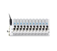 4V110 Pneumatic Solenoid Valve Manifold Valve Island 4-14 Station Aluminum Alloy Modular Base 24V Air Automation Block(11-StationMani)