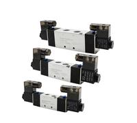 4V120-06/4V220-08/4V320-10/4V420-15 Solenoid Valve 2 Position 5 Port Pneumatic Air Valves DC12V DC24V AC110V AC220V Double Coil(4V120-06 PC8-01,DC24V)