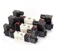 4V120-06 4V220-08 4V320-10 4v420-15 Solenoid Valve Air Valve Two Position Five Way Reversing Valve 12V 24V 110V 220V(4V120-06,DC12V)